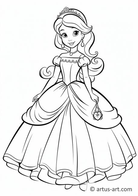 Şeftali Prensesi Boyama Sayfası